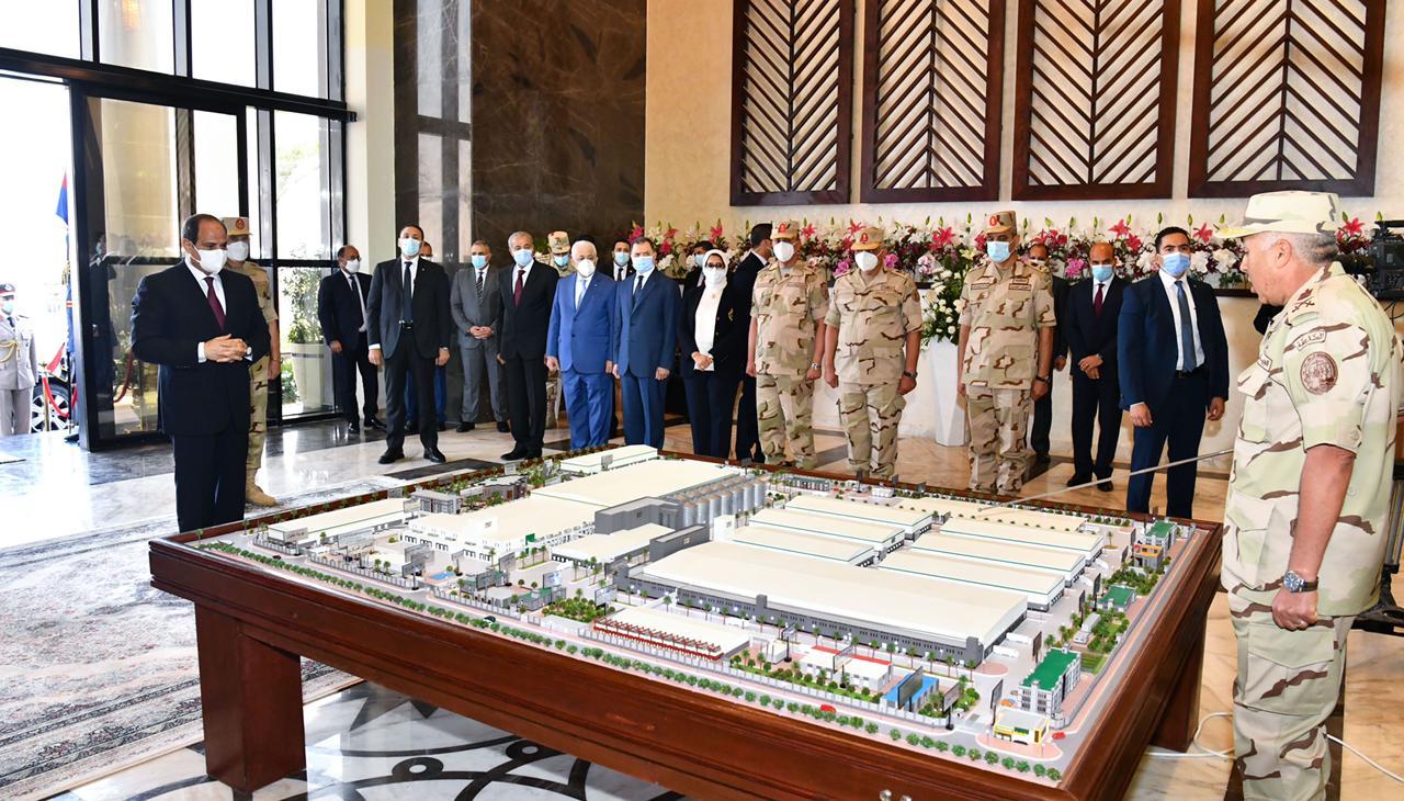الرئيس السيسي يفتتح المدينة الصناعية الغذائية بالسادات