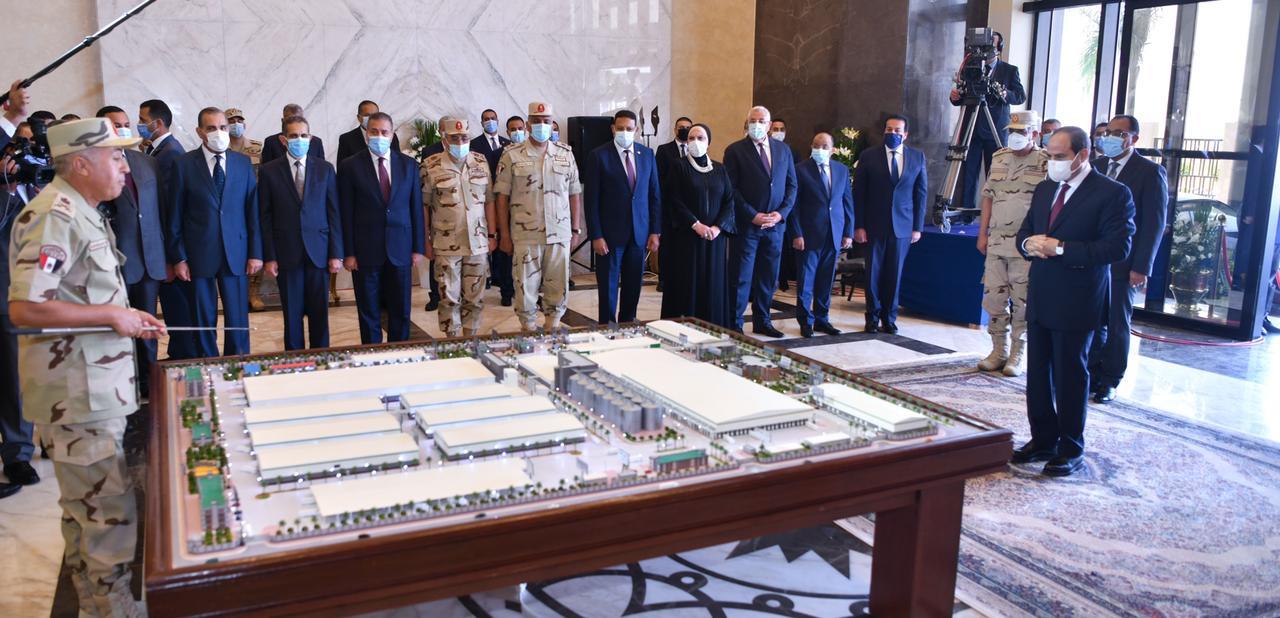 الرئيس السيسي يفتتح المدينة الصناعية الغذائية بالسادات