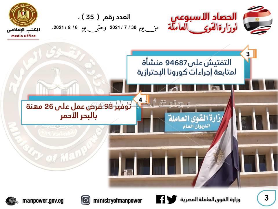  وزير القوي العاملة يتابع حصر  40 ألف عامل غير منتظم بالعاصمة الإدارية الجديدة