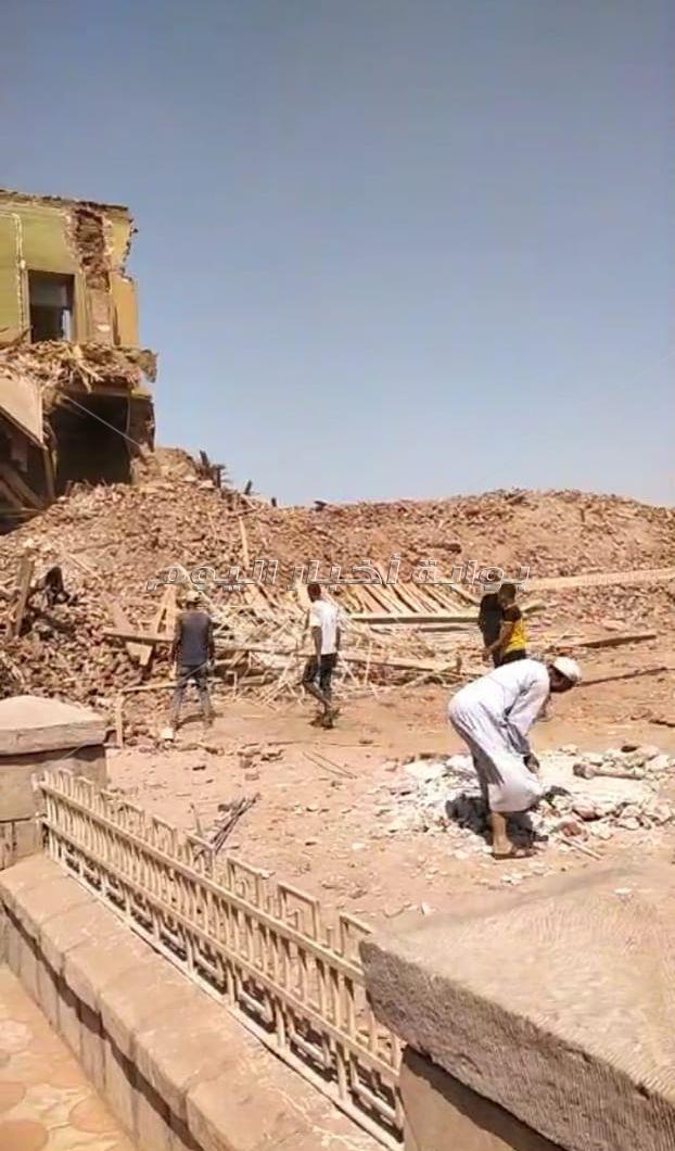 الانتهاء من إزالة قصر توفيق باشا اندراوس بمدينة الأقصر