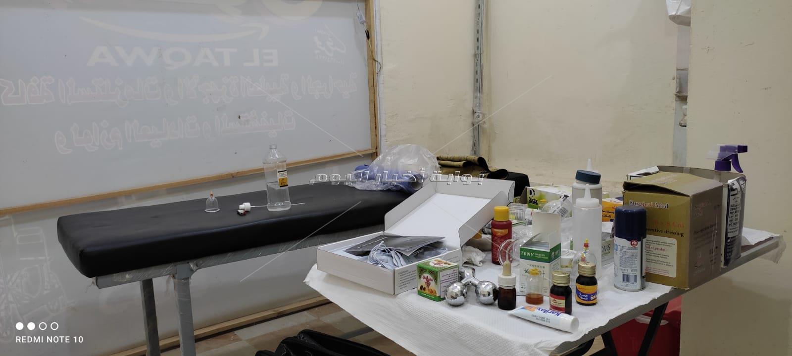 غلق وتشميع مركز مشهور للعلاج بالحجامة بدون ترخيص بداخلة أدوية مجهولة بمدينة نصر 
