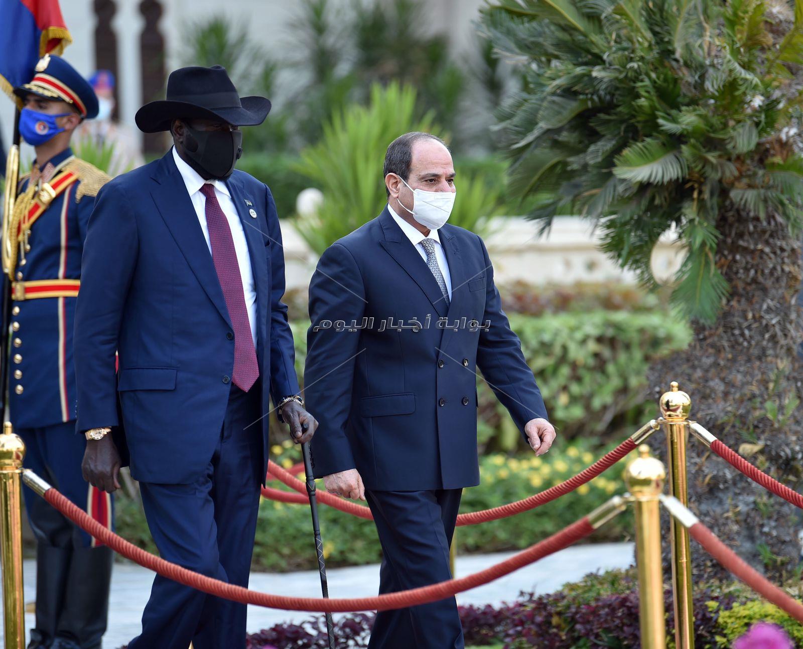 الرئيس السيسي يستقبل رئيس جنوب السودان