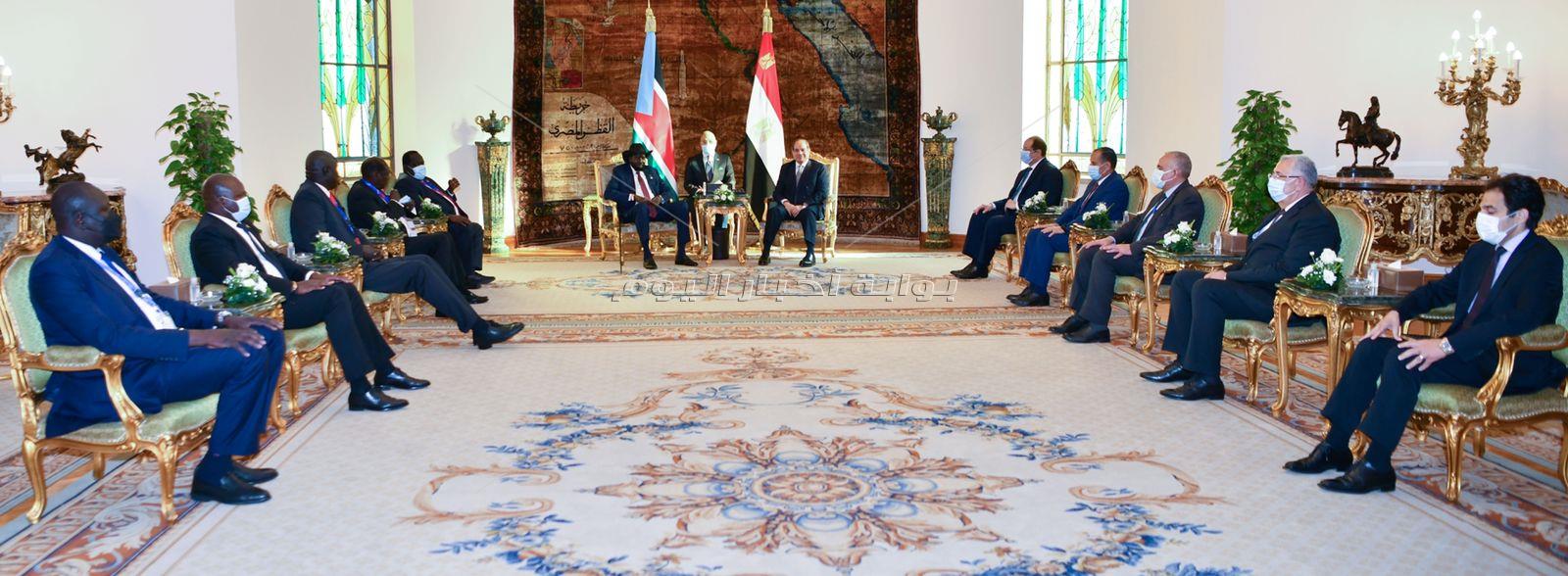 الرئيس السيسي يستقبل رئيس جنوب السودان