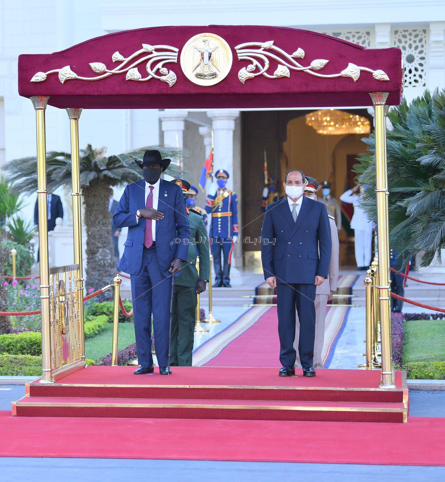 الرئيس السيسي يستقبل رئيس جنوب السودان