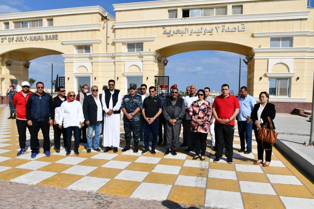 وزارة الشباب والرياضة تنظم مهرجان رياضى واحتفالية فنية بقاعدة 3 يوليو البحرية بمطروح 