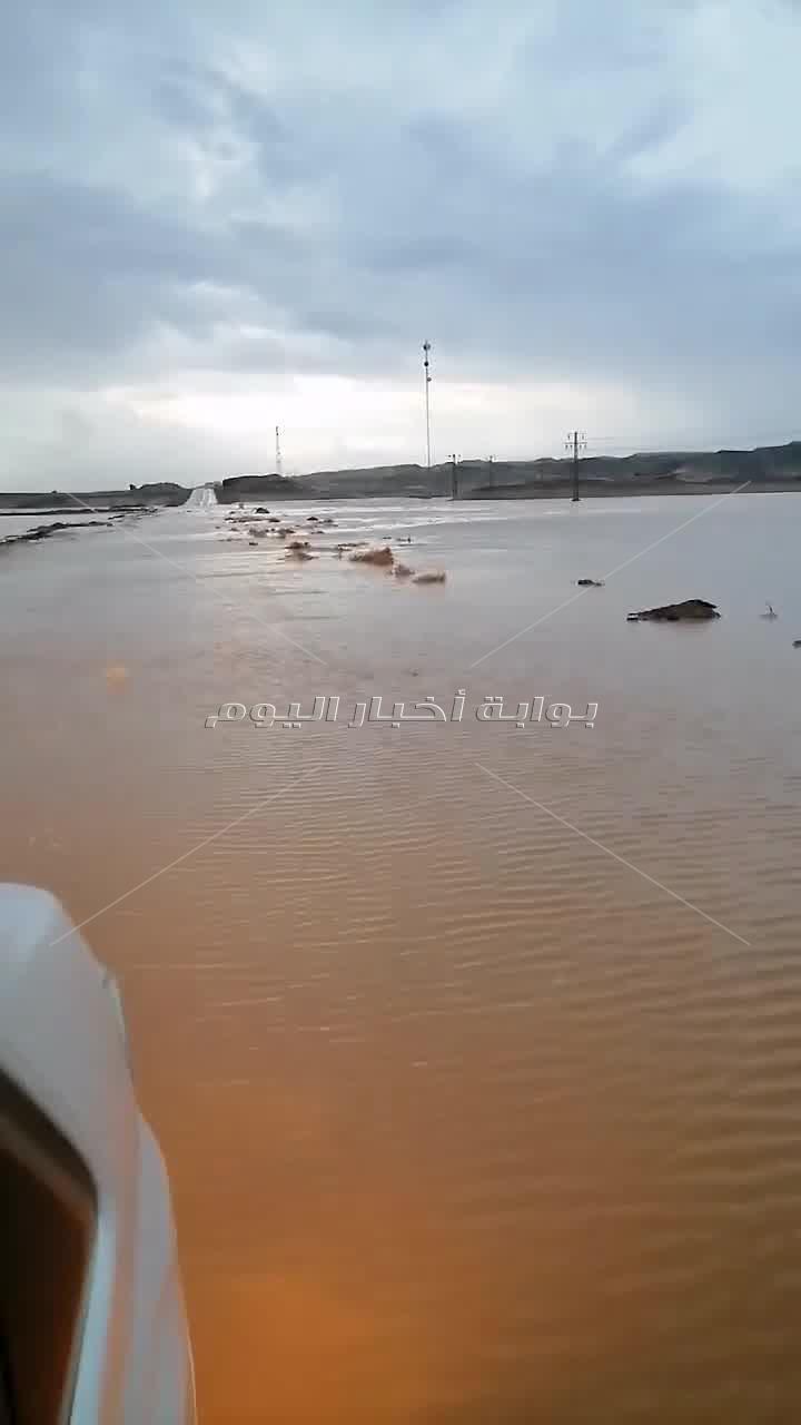 هطول سيول بالكيلو 50 طريق القصير مرسى علم