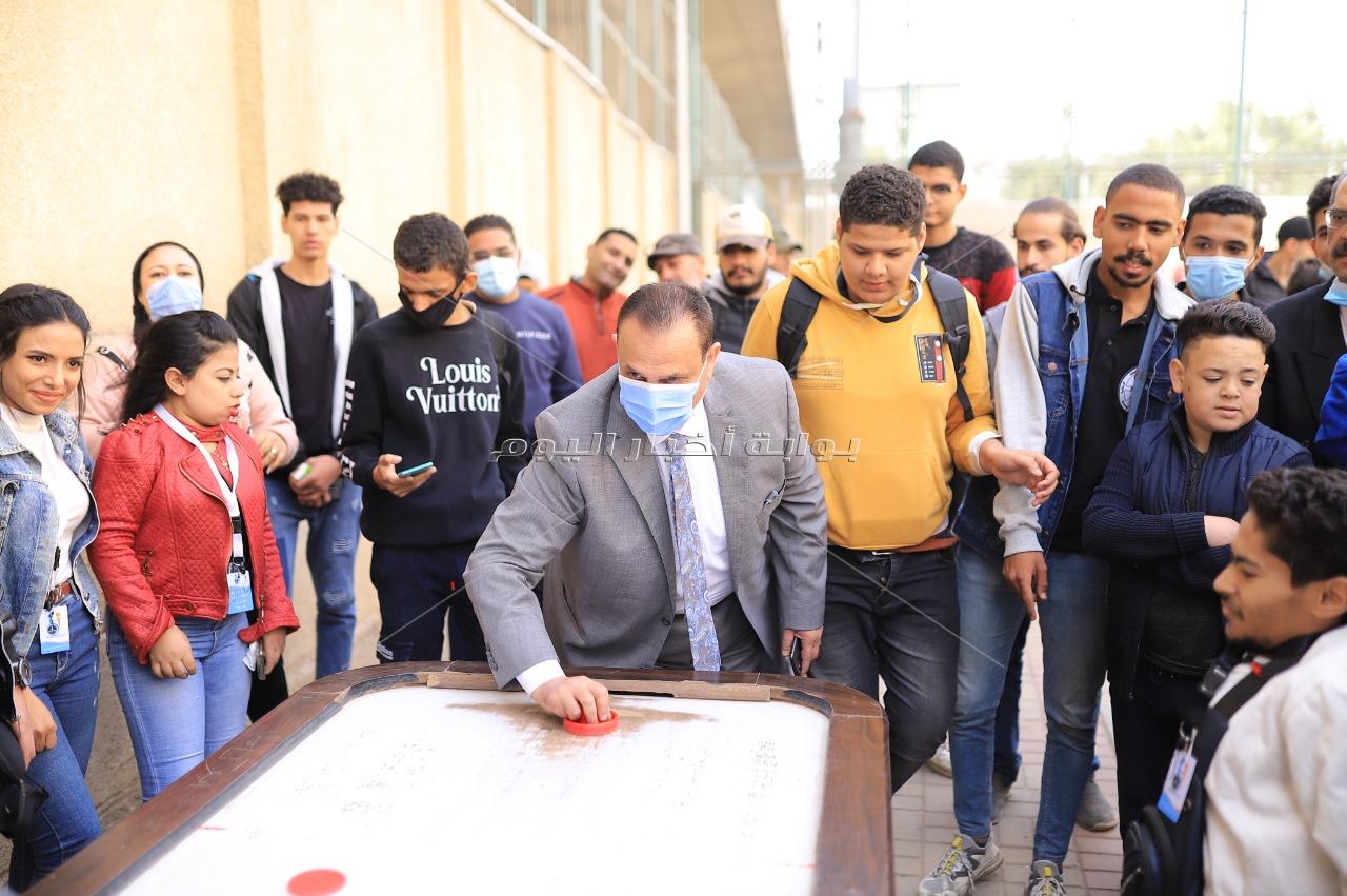 يوم رياضي للطلاب ذوى للهمم بتجارة عين شمس  