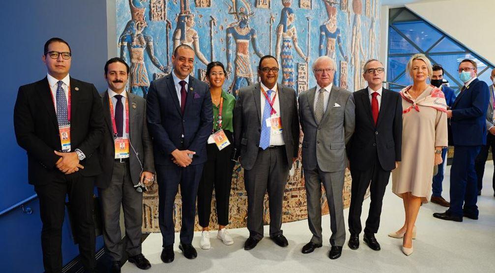 ملك السويد يزور الجناح المصري المشارك في معرض إكسبو دبي 2020 