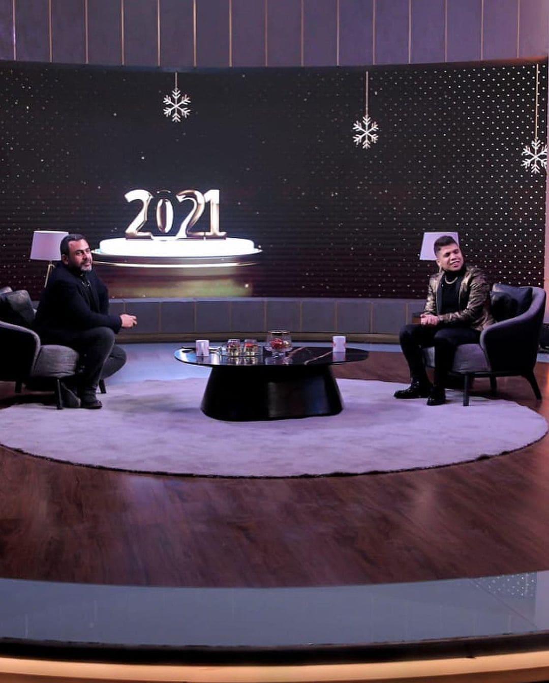 كواليس عمر كمال في حفل راس السنة بالتلفزيون المصري مع يوسف الحسيني