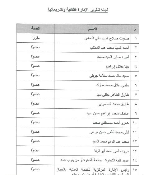 ننشر التشكيل الجديد للجان المجلس الأعلى للثقافة     