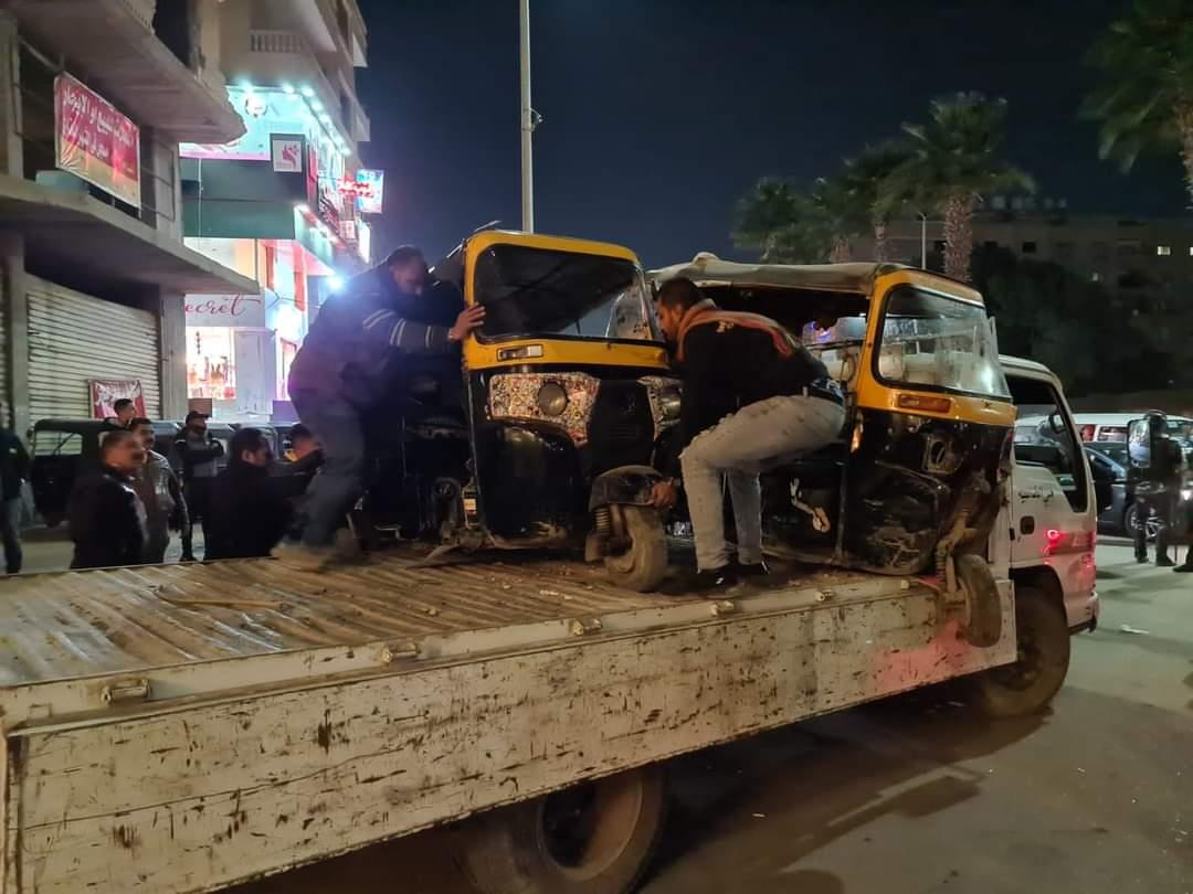 مصادرة مركبات التوك توك المخالفة لقرار محافظ الجيزة