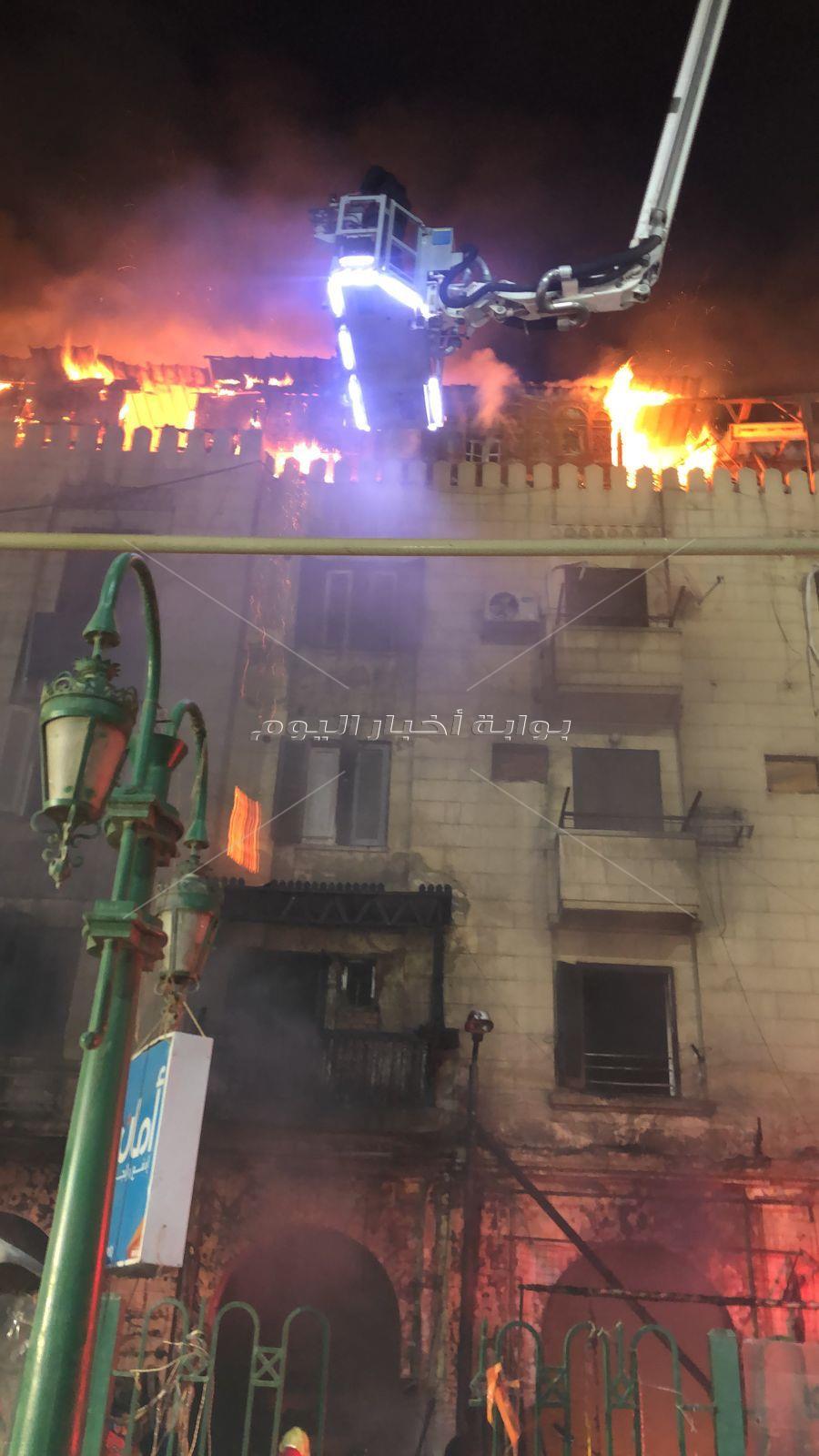 السيطرة على حريق بمبنى تابع للأوقاف بمحيط مسجد الحسين