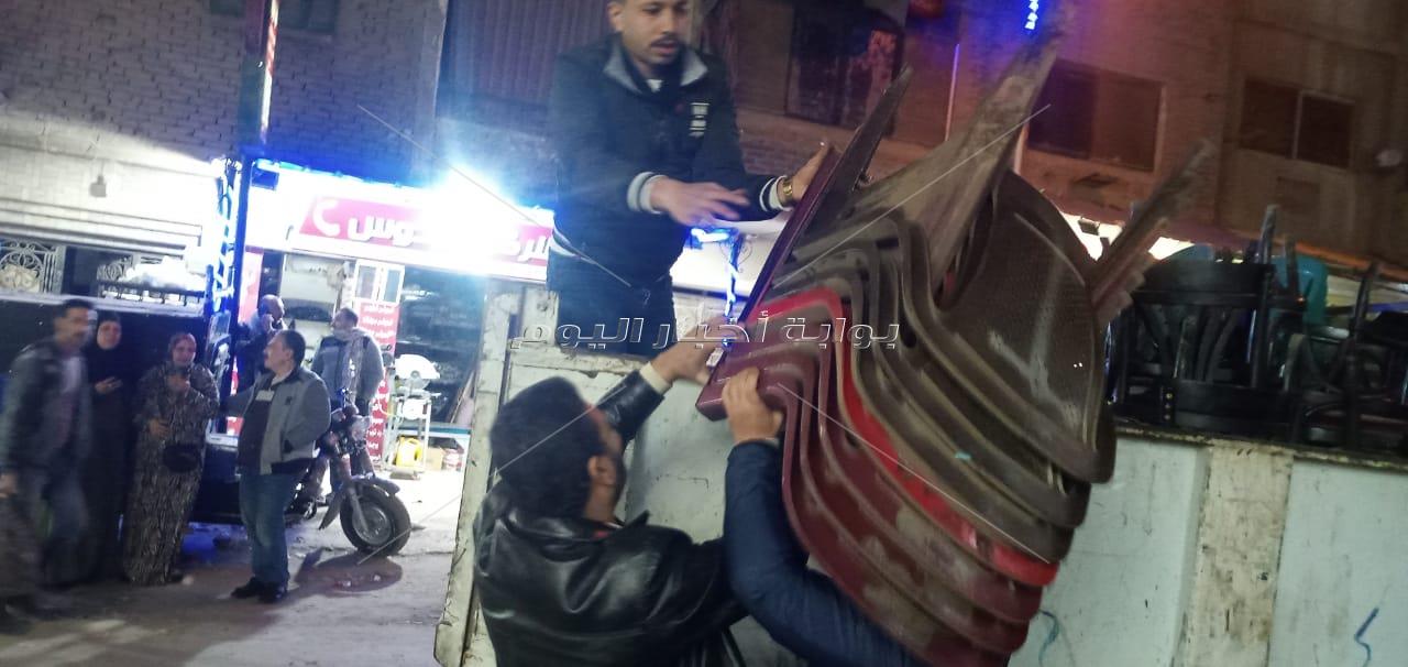 حملة إشغالات ليلية على شوارع بولاق الدكرور