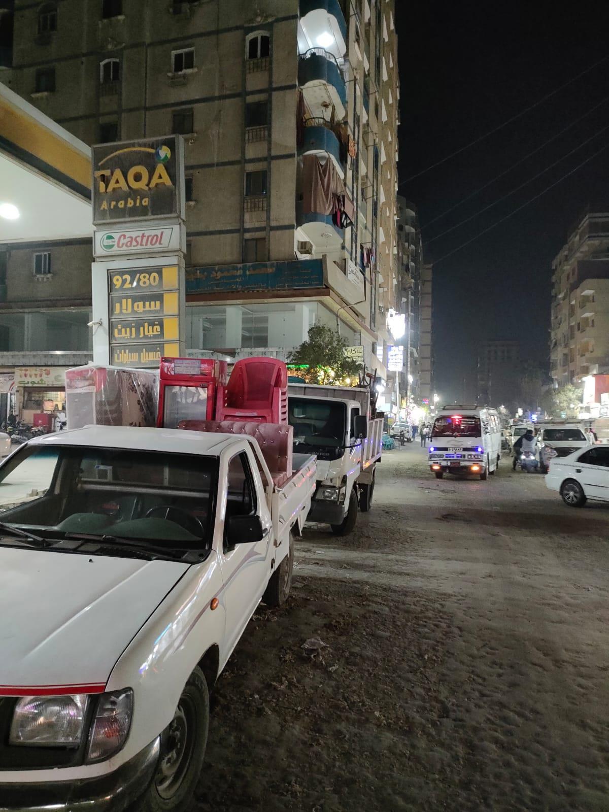 مصادرة 150 حالة إشغال طريق بشوارع بولاق الدكرور