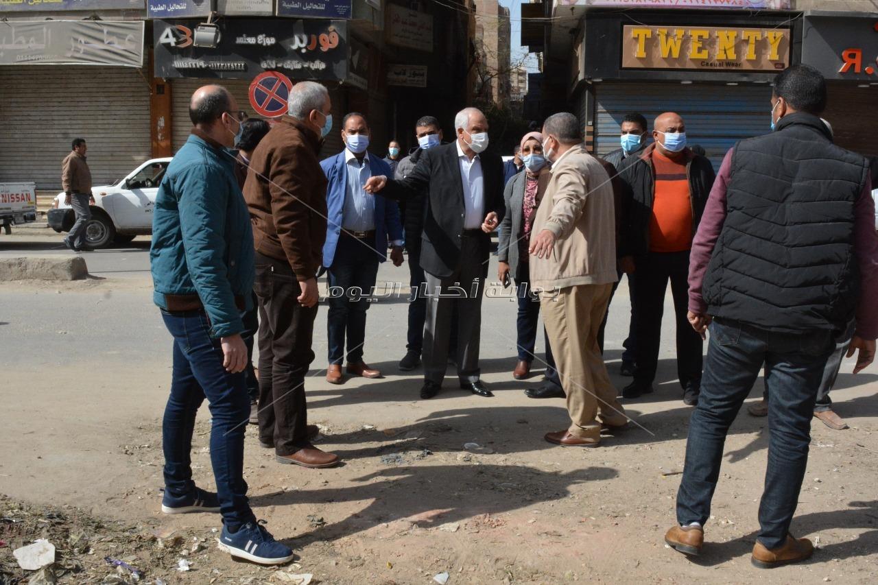 محافظ الجيزة يتابع ميدانياً أعمال تطوير وتوسعه ورصف شارع عثمان محرم