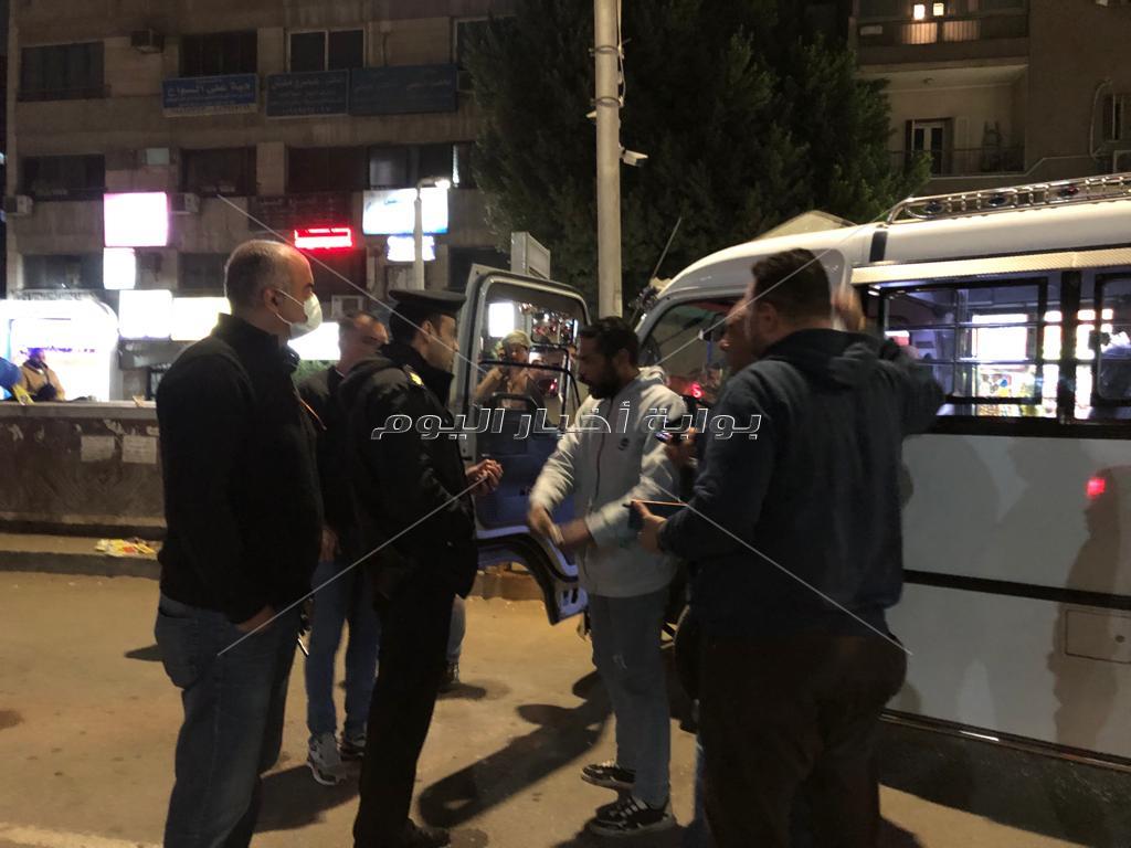 حملة إنضباط على سيارات السرفيس وإيقاف نشاط كافيه مخالف بالدقي