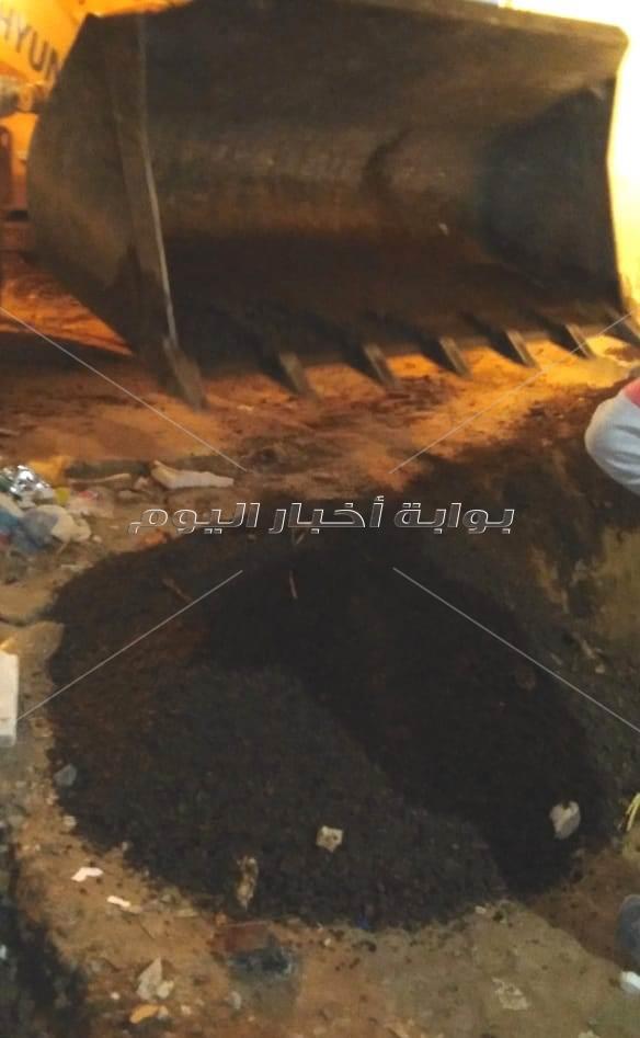 هبوط أرضى بمنطقة أبو يوسف بالإسكندرية