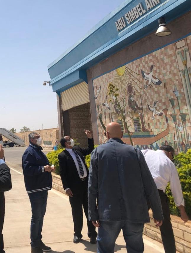 اللجنة العليا للتفتيش الأمني والبيئي تتفقد مطارى أبو سمبل وأسوان