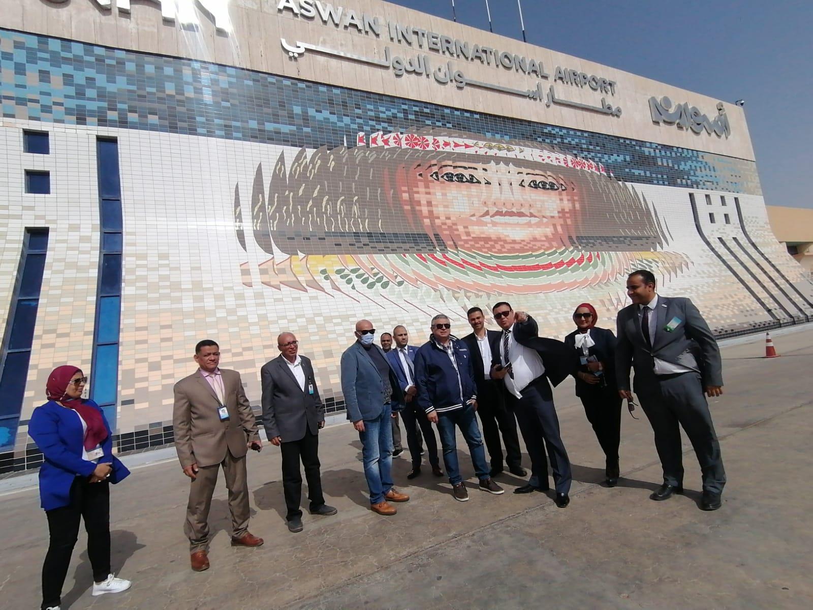 اللجنة العليا للتفتيش الأمني والبيئي تتفقد مطارى أبو سمبل وأسوان