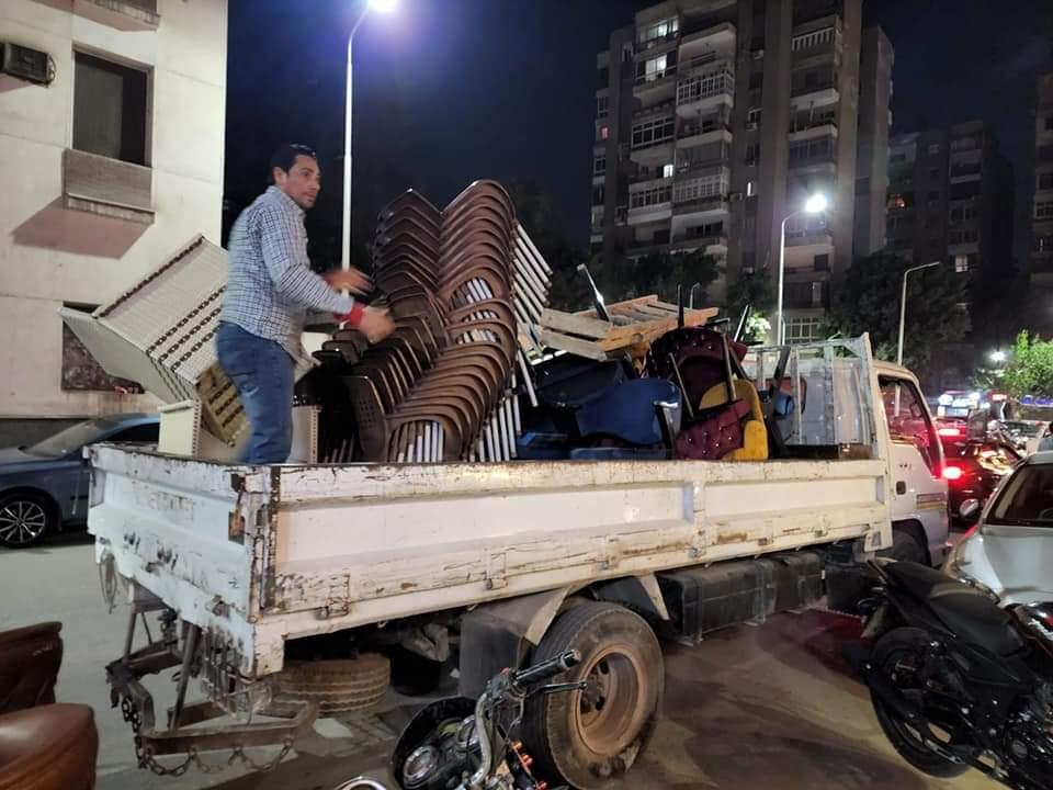 حملة إشغالات موسعة بحي العمرانية