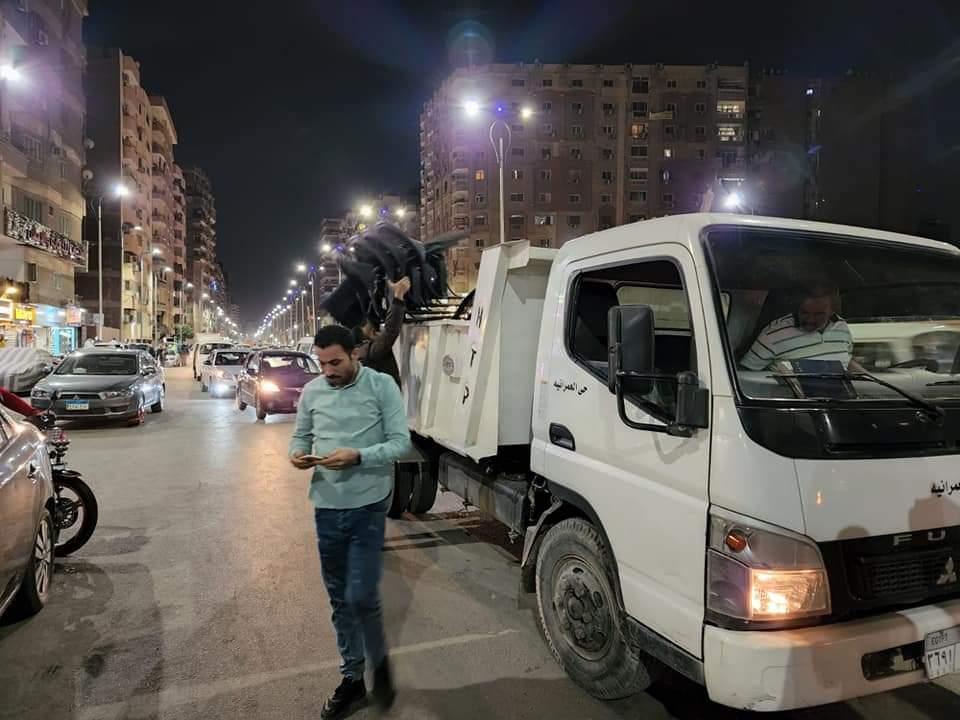 حملة إشغالات موسعة بحي العمرانية