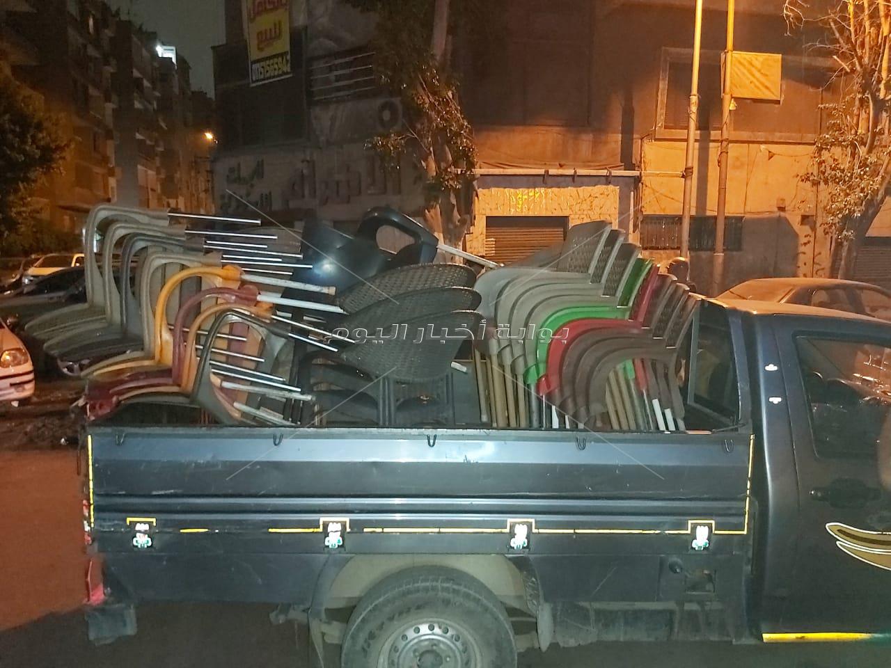 رفع 289 حالة إشغال طريق بالدقي
