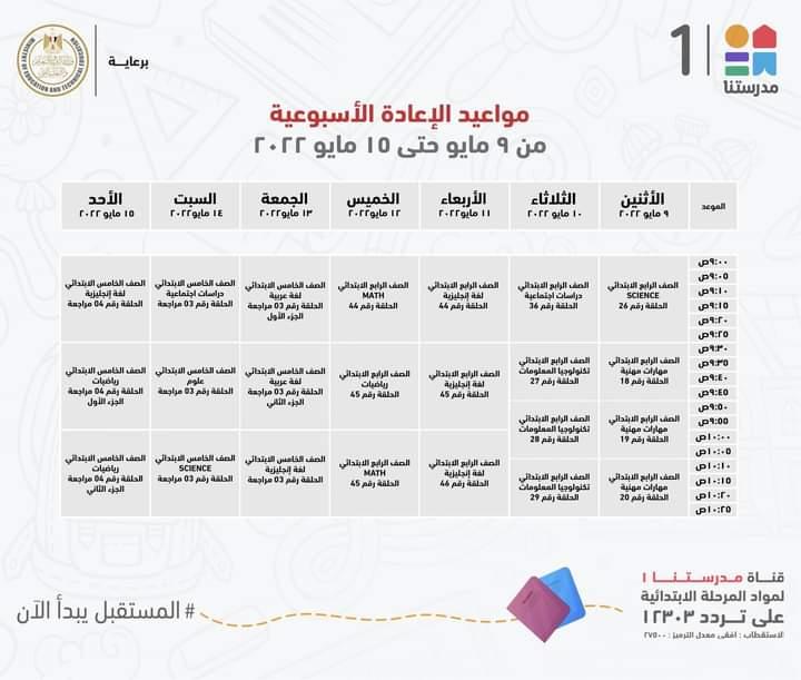 وزير التعليم يعلن الجدول الاسبوعي لعرض البرامج التعليمية للمرحلة الابتدائية