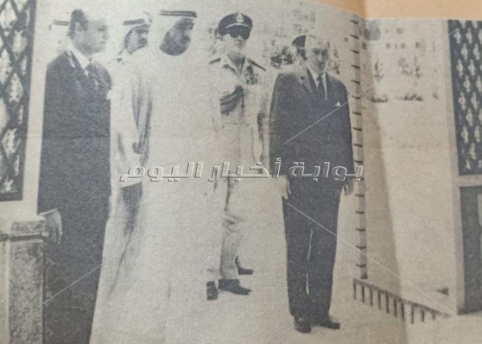 رحلة السبعينيات لخليفة بن زايد بالقاهرة.. زيارات لضريح ناصر والسد العالي وماسبيرو