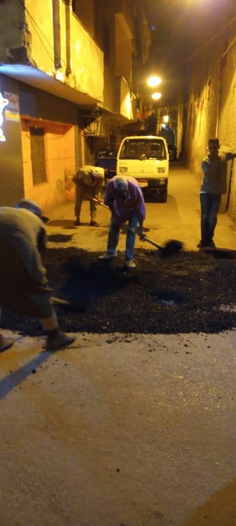 رفع كفاءة وترميم 8 شوارع بحي العجوزة