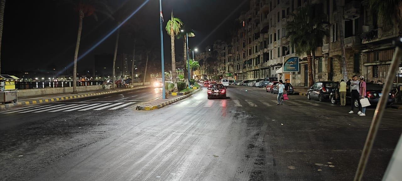 أمطار خفيفة على الاسكندرية 