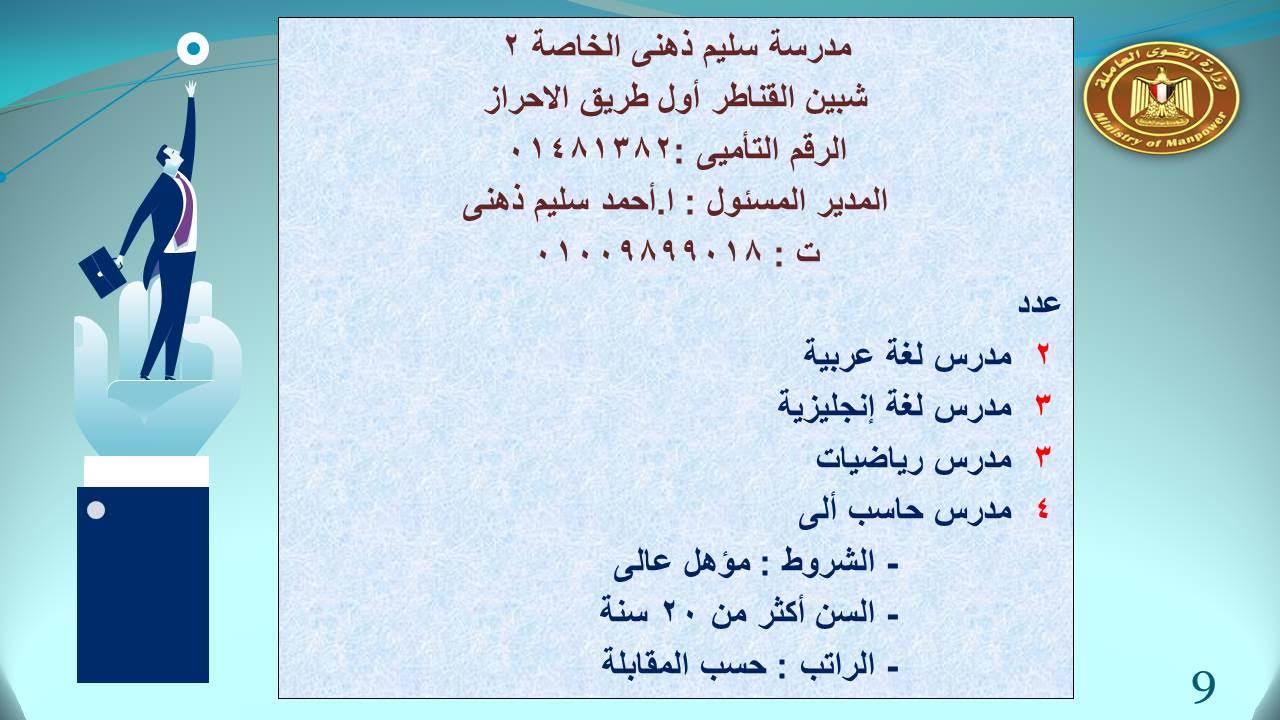 القوى عاملة " تعلن عن263 فرصة عمل   .في القليوبية