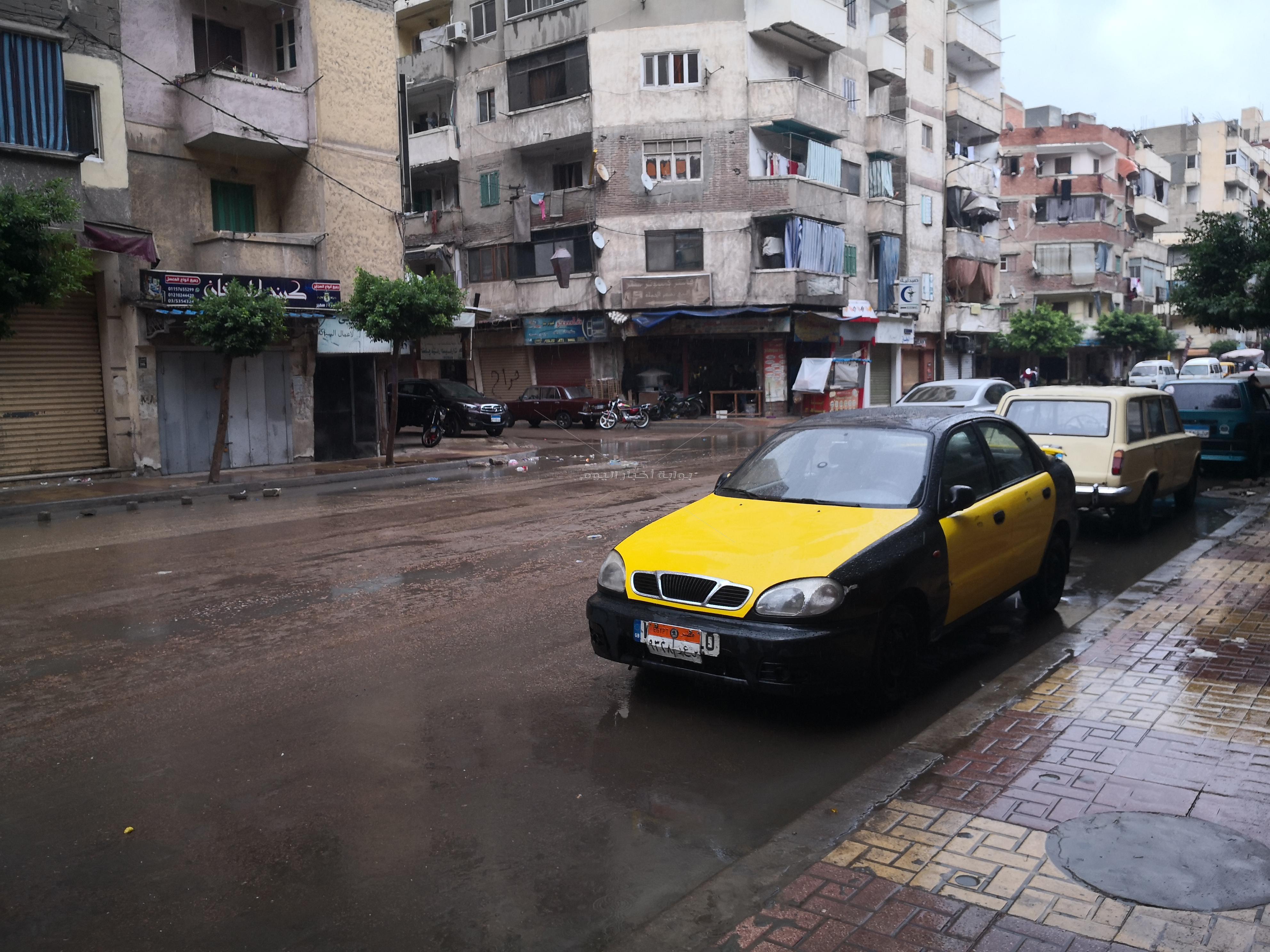 هطول أمطار "رياح الصليب" على أحياء شرق الإسكندرية  