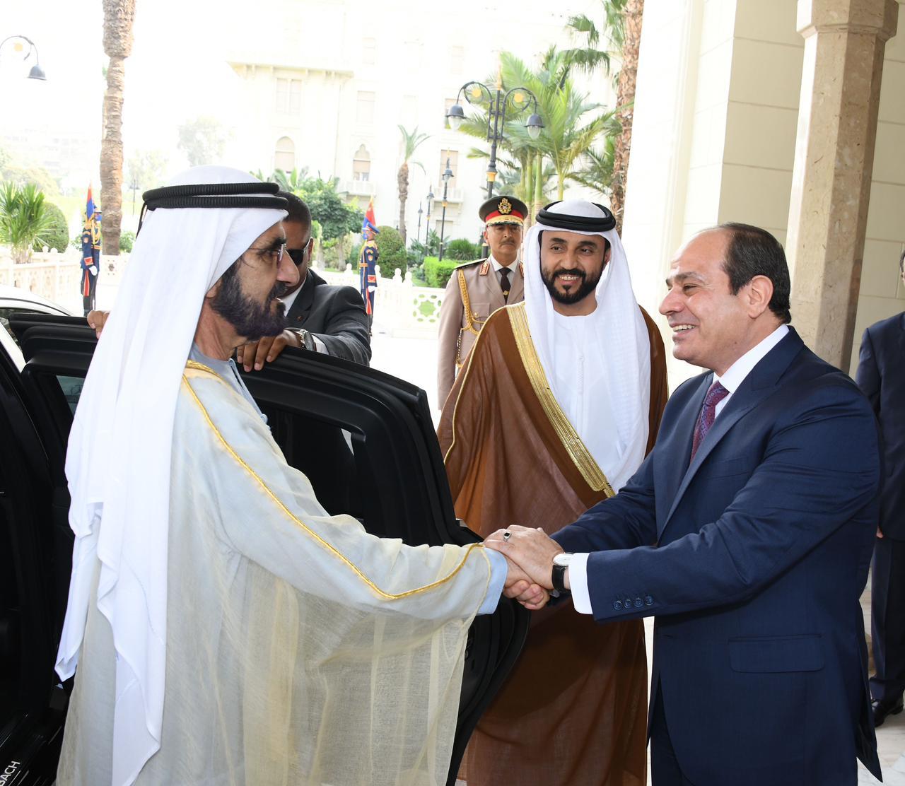 الرئيس السيسي يستقبل الشيخ محمد بن راشد آل مكتوم