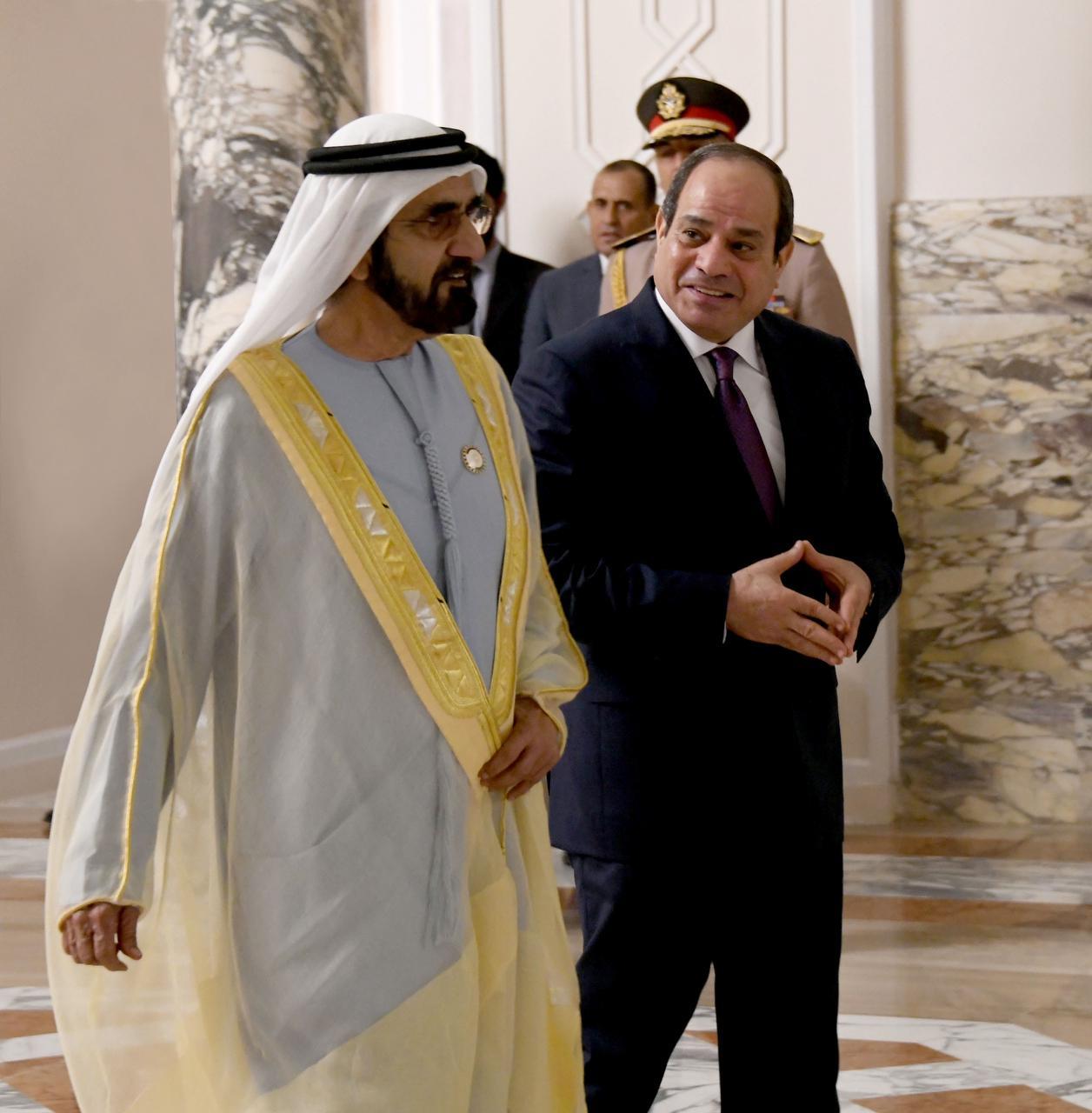الرئيس السيسي يستقبل الشيخ محمد بن راشد آل مكتوم