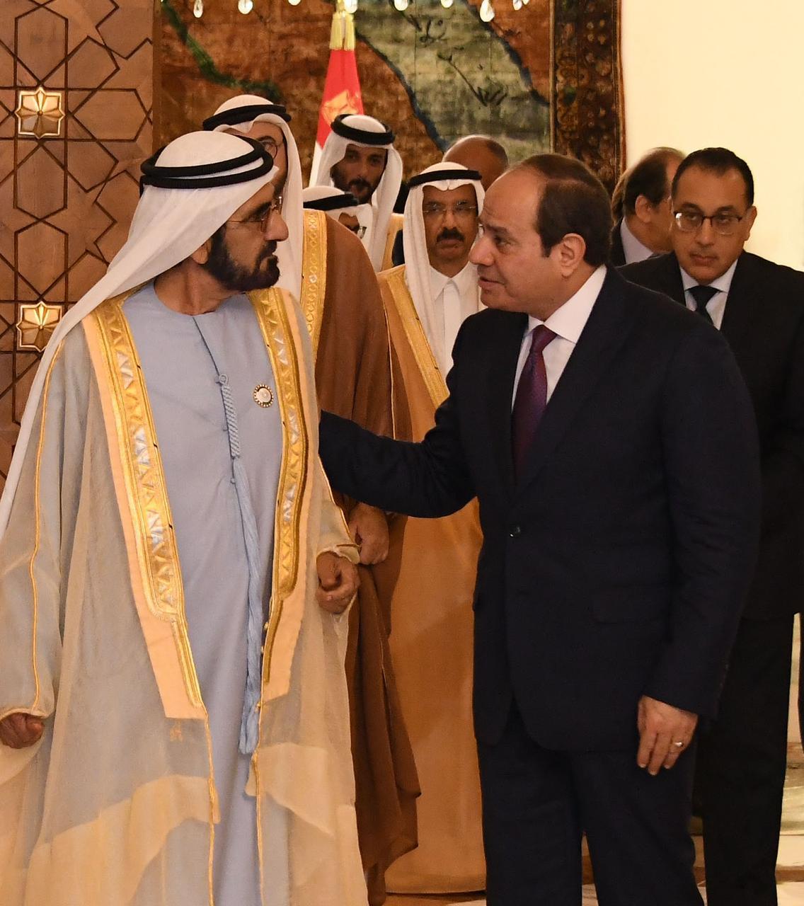 الرئيس السيسي يستقبل الشيخ محمد بن راشد آل مكتوم
