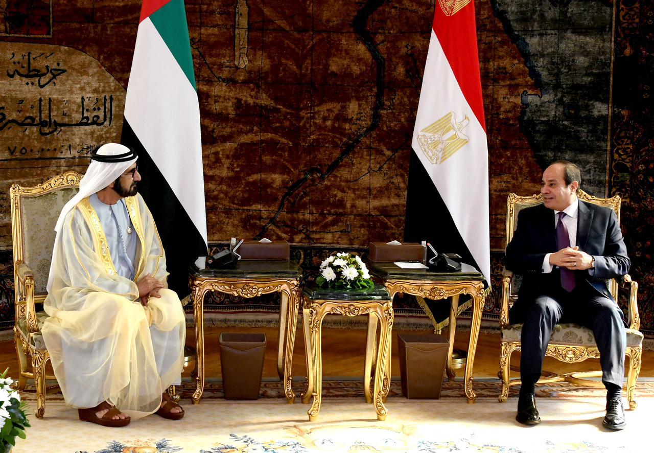 الرئيس السيسي يستقبل الشيخ محمد بن راشد آل مكتوم