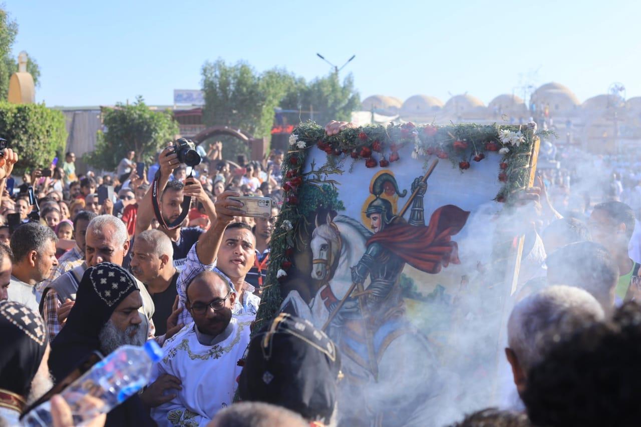 الأقباط يحتفلون بـ«مارجرجس» بالرزيقات غرب الأقصر