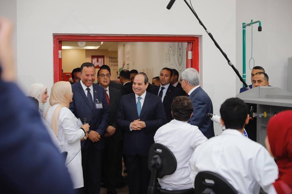 زيارة الرئيس لجامعة المنصورة