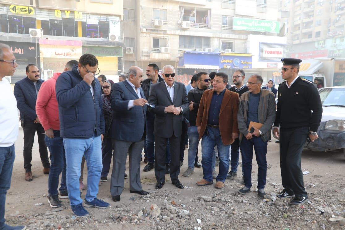  تنفيذ تغطية ترعه المريوطية بالقطاعات بين شوارع الهرم والطالبية