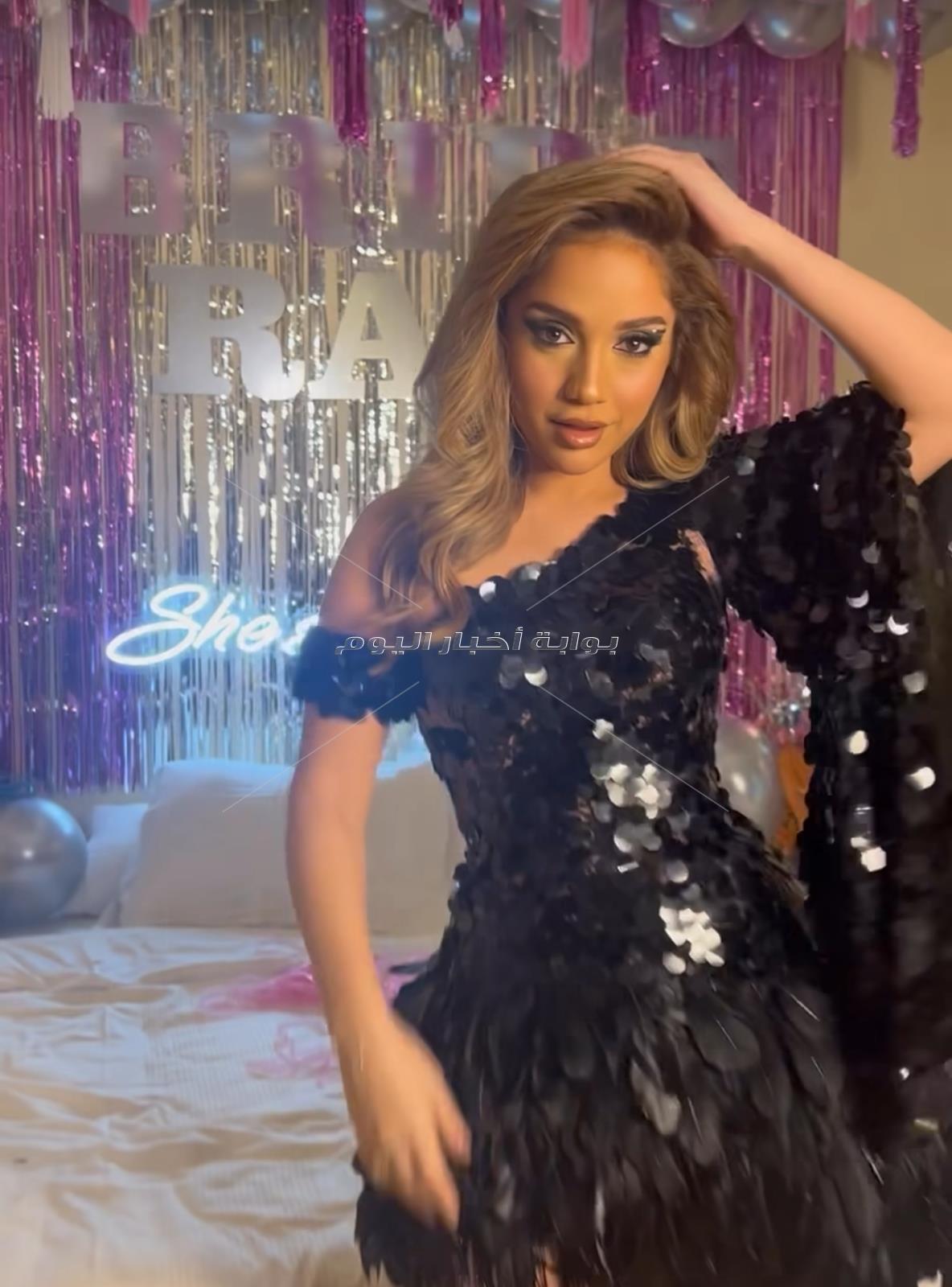 فستان حفل خطوبة رنا رئيس بتوقيع مصمم الازياء هاني البحيري
