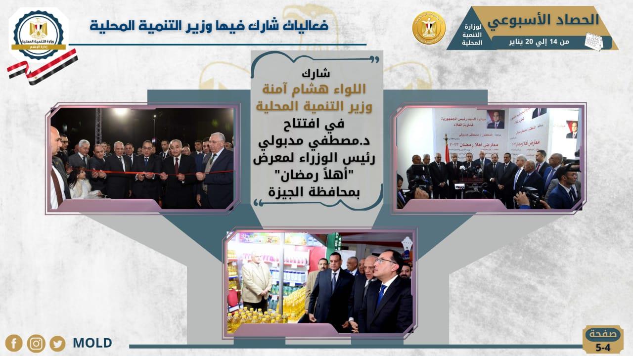 رصد أنشطة وزارة التنمية المحلية 