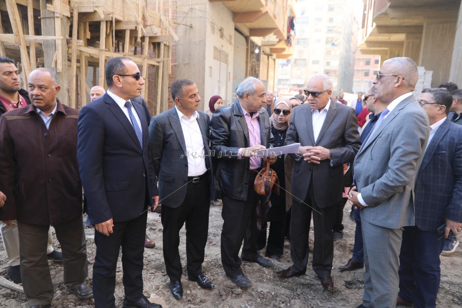 محافظ الجيزة يتفقد الأعمال الإنشائية لأسواق أحمد إبراهيم وراشد المراغي النموذجية 