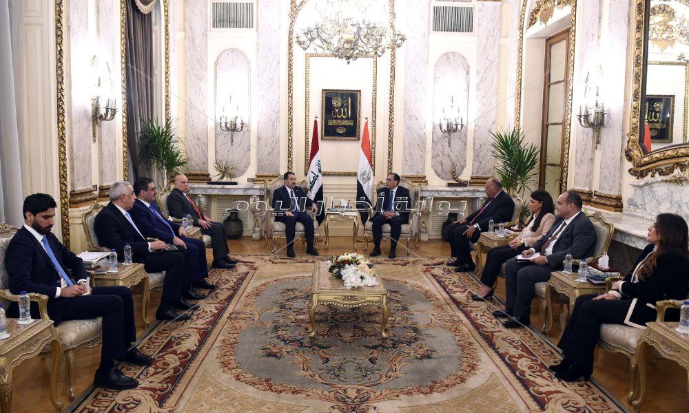 رئيسا الوزراء المصري والعراقي يعقدان جلسة مباحثات موسعة لاستعراض ملفات التعاون ذات الاهتمام المشترك