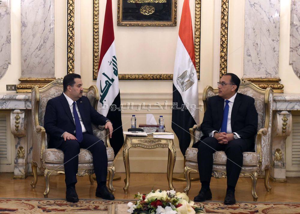 رئيسا الوزراء المصري والعراقي يعقدان جلسة مباحثات موسعة لاستعراض ملفات التعاون ذات الاهتمام المشترك
