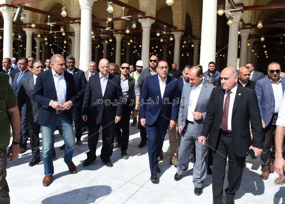 تطوير ساحة مسجد عمرو بن العاص استعداداً لشهر رمضان