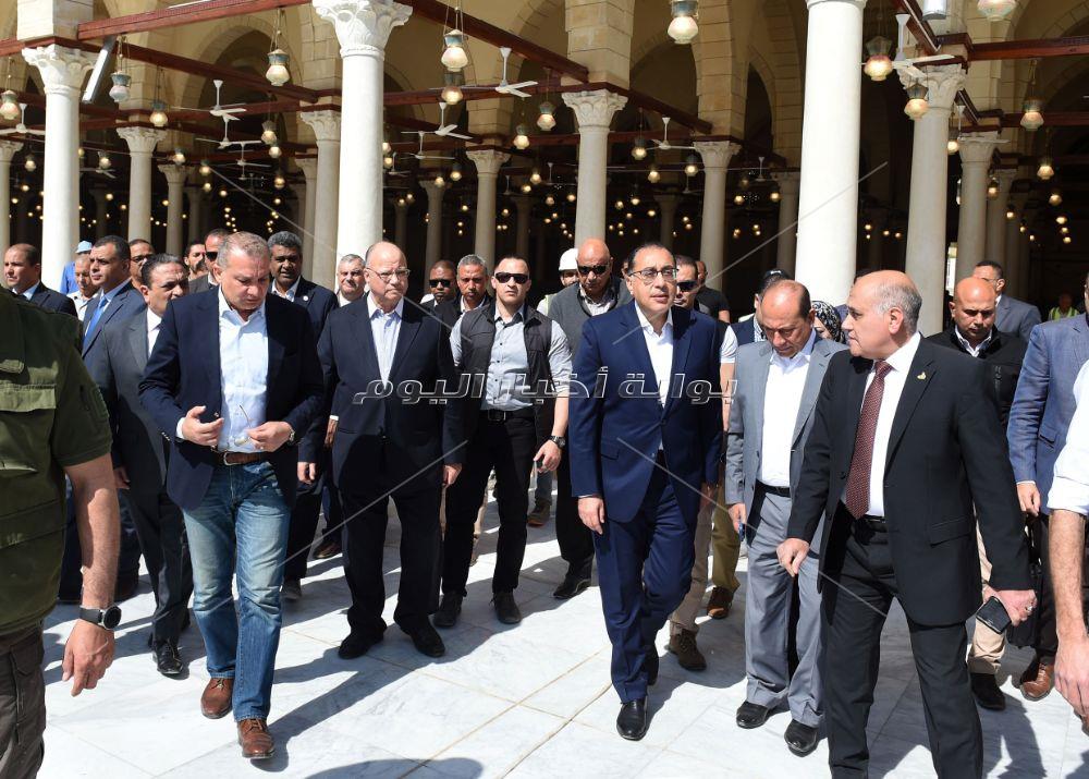 تطوير ساحة مسجد عمرو بن العاص استعداداً لشهر رمضان