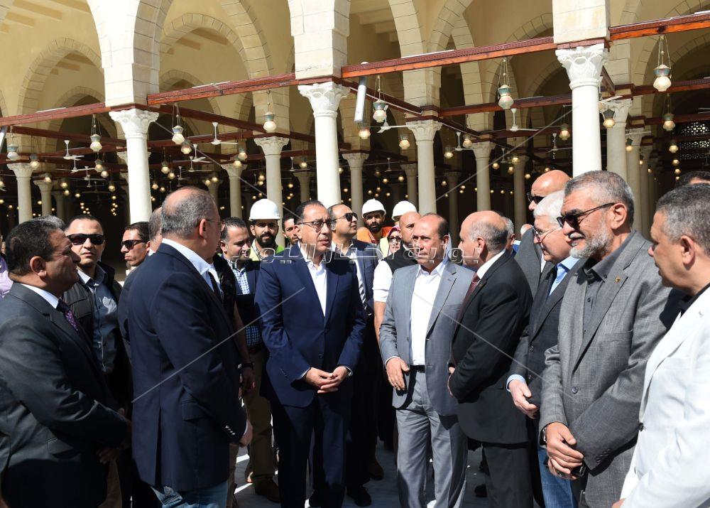 تطوير ساحة مسجد عمرو بن العاص استعداداً لشهر رمضان