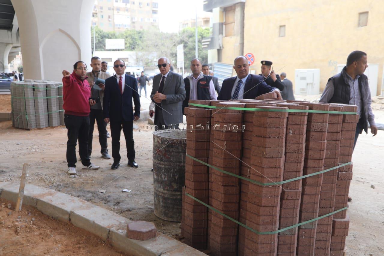 محافظ الجيزة يتفقد أعمال التطوير ومشروعات الرصف بأحياء الهرم والطالبية