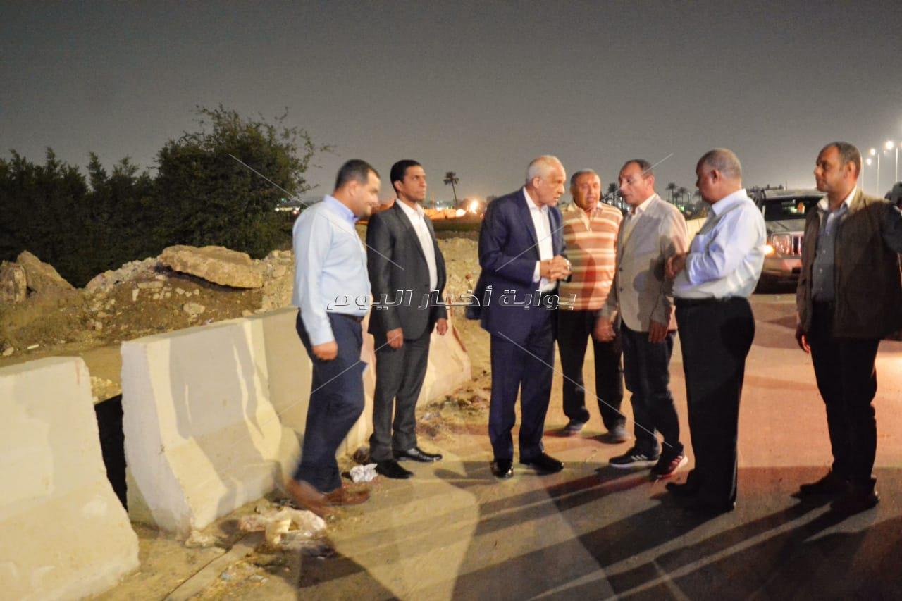 محافظ الجيزة يتفقد اعمال رفع المخلفات وحالة الانارة بكرداسة