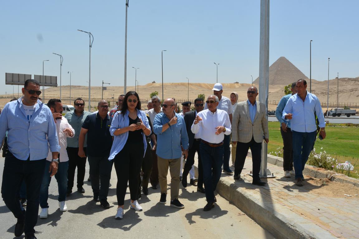 محافظ الجيزة يعاين أعمال التطوير